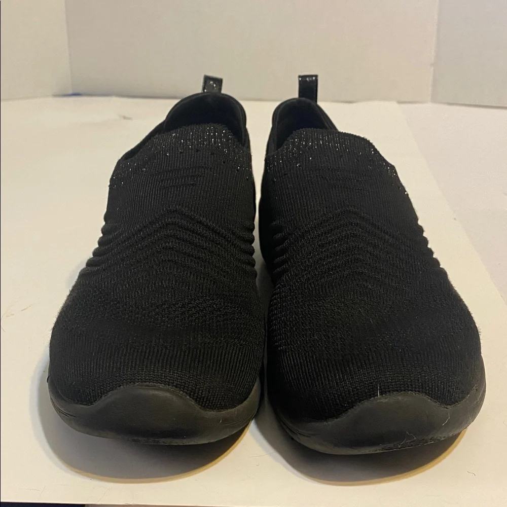 Skechers Women's Black Slip-On Sneakers - Picture 2 of 8
